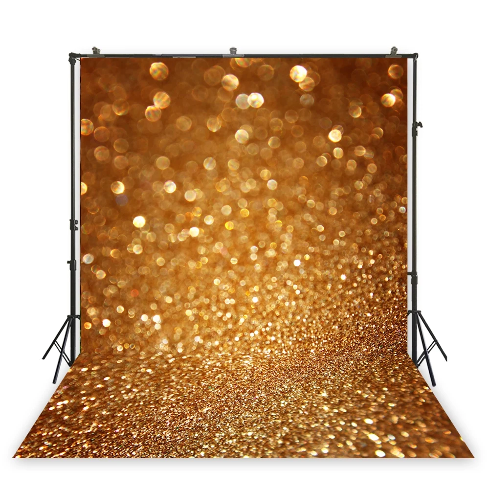 

HUAYI Photography Backdrop Sparkling Bokeh Gold Glitter Photo Background Studio Portraits Child Photobooth Backdorps PropXT-1622