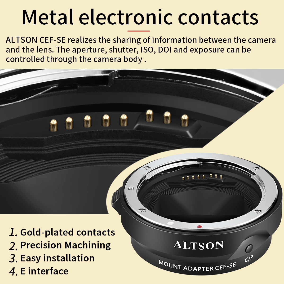 EF/EF-S Lens to Sony E Mount T Smart Adapter кольцо-адаптер для объектива с автофокусом Canon Camera CEF-SE |