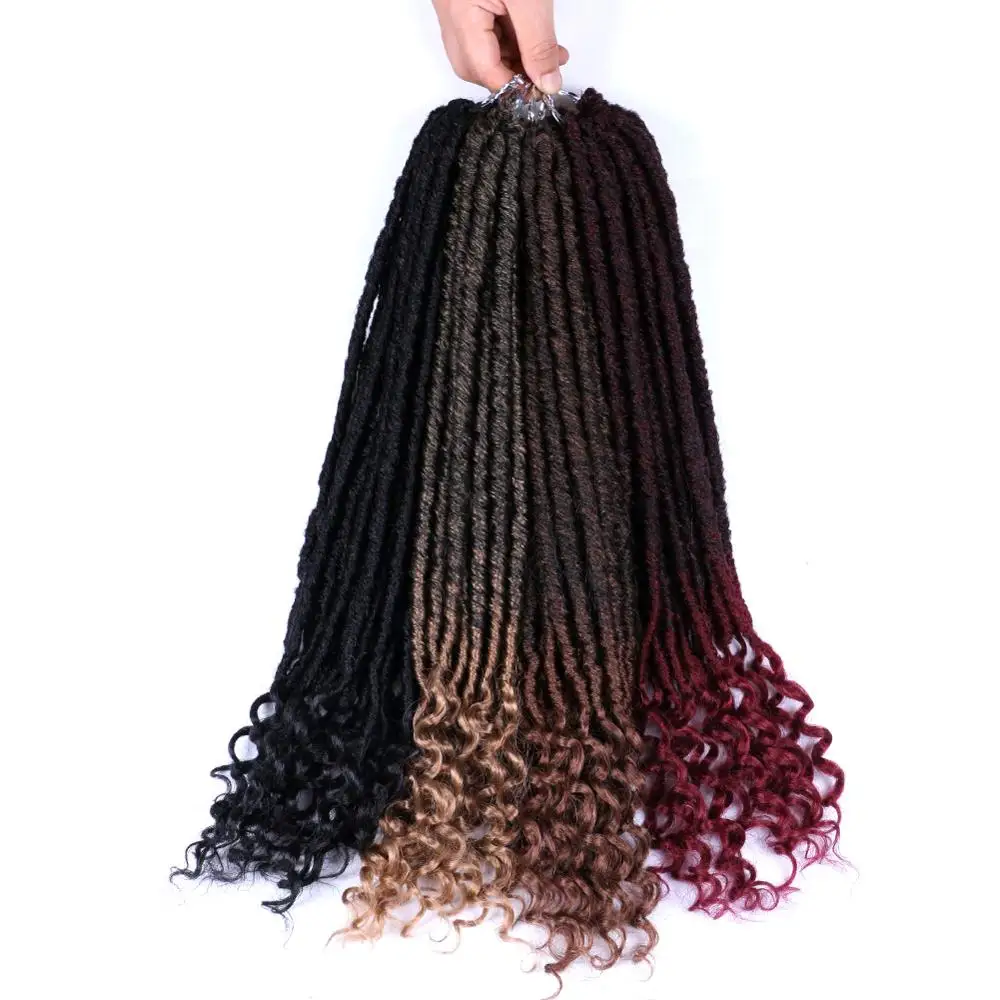 DAIRESS 18 &quotИскусственные локоны в стиле Crochet волосы с кудрявыми концами дреды