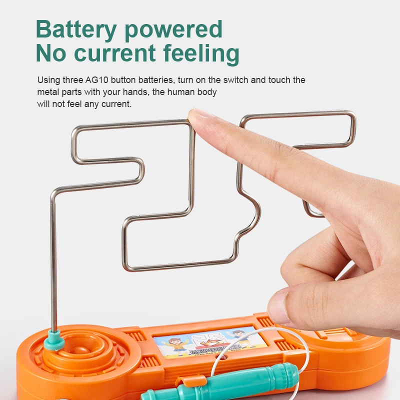 Classic Electric Kindergarten Science Electric Bump Maze Toys Children Collision Electric Shock Toy Reliable Classic Tabletop