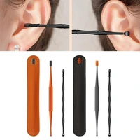 soft silicone ear wax picker ear pick double ended earpick ear wax curette remover ear cleaner spoon ear clean tool