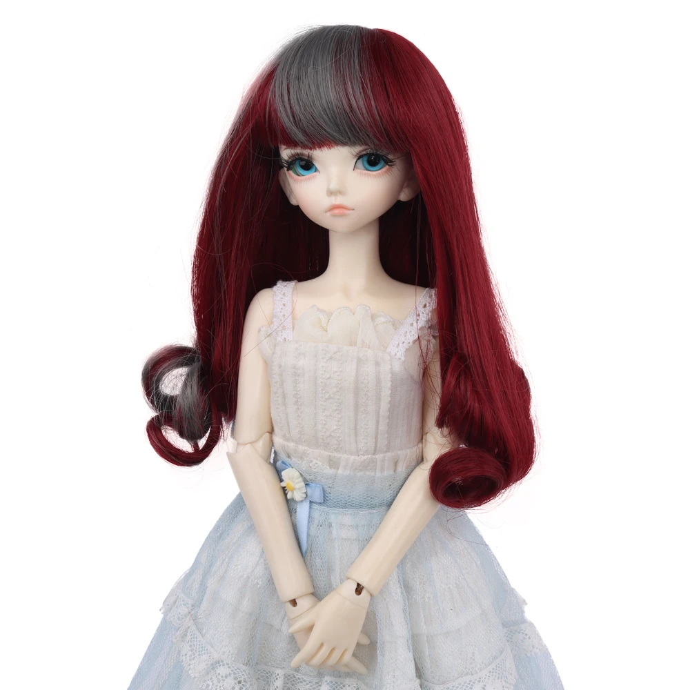 Кукольные парики 1/4 1/6 BJD/SD термостойкие искусственные волосы серебристо-красные