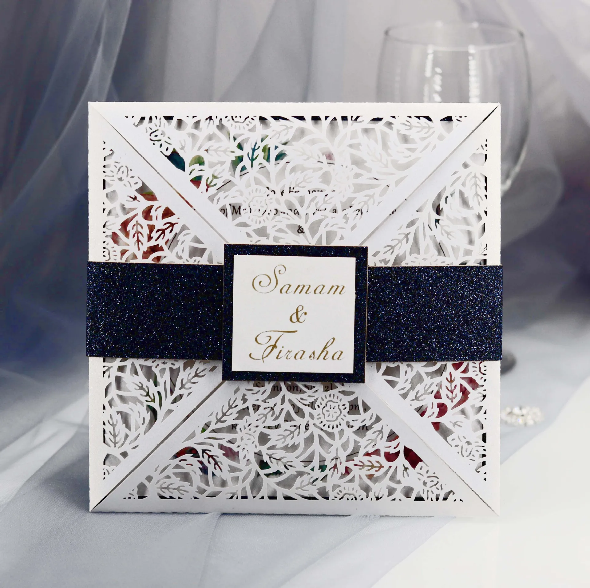 10 шт. свадебные пригласительные открытки Элитный костюм лазерный вырез