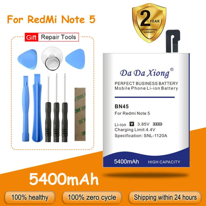 Аккумулятор BN45 для Xiaomi Redmi Note Hongmi 5 сменный литий-ионный аккумулятор + Бесплатные