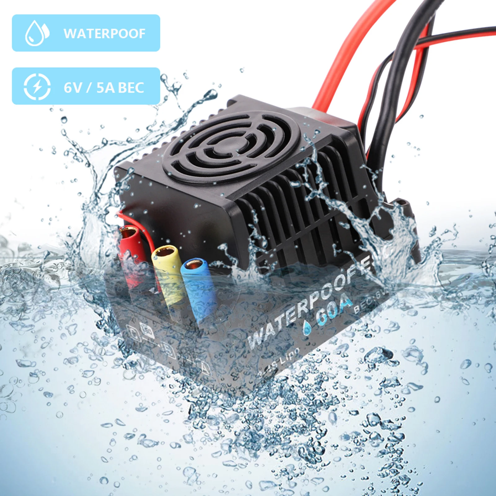 

Brushless Motor and 60A ESC for HSP 94123 94111 94170 1/10 Parts Accessories