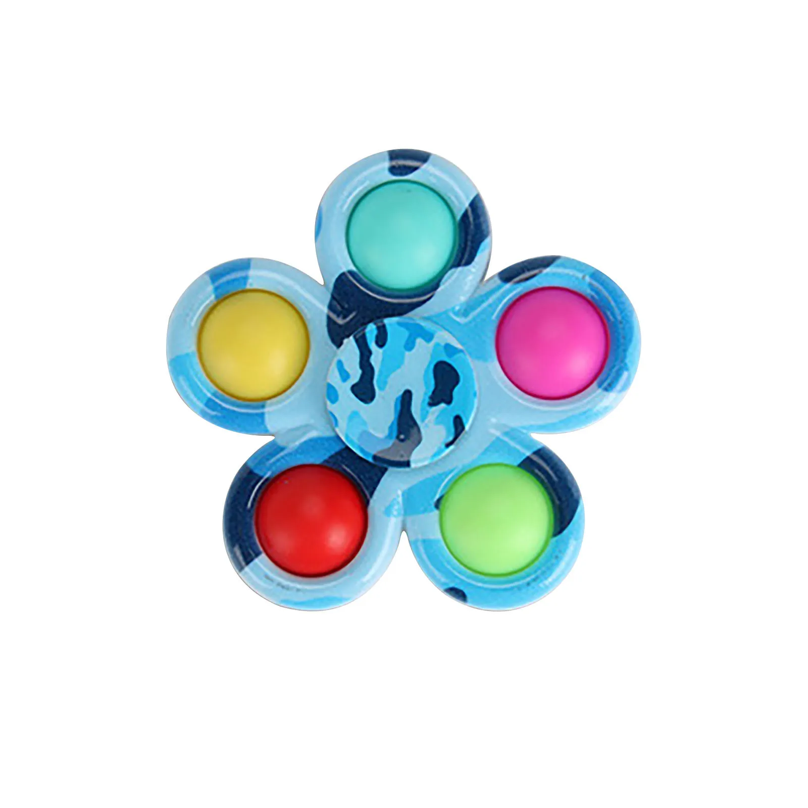 

Child Fidget Spinner Toys Push Bubble Fidget Sensory Toy Anti-stress Puzzle Flower Type Rotation Sensory Toy игрушки для детей