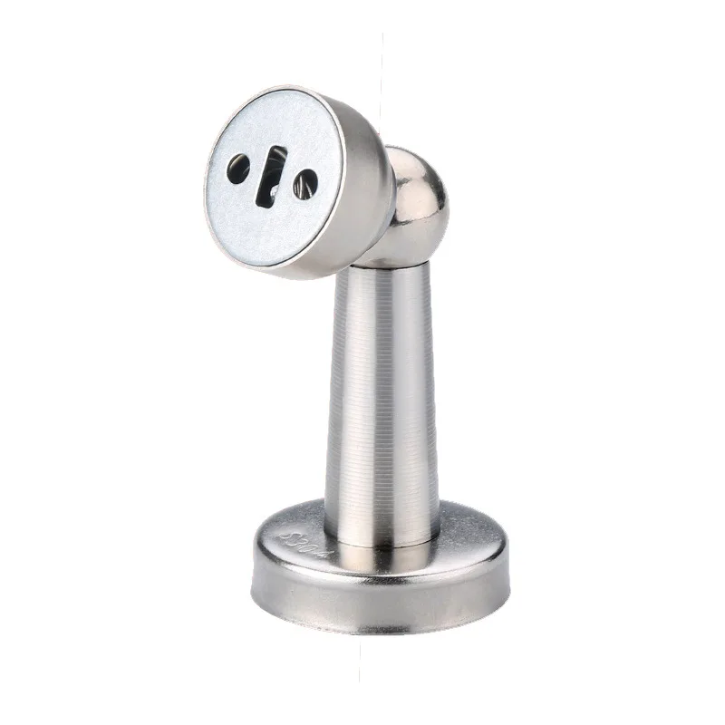 

2pcs Magnetic Door Stopper Silver Stainless Steel Stopper Fitting with Screws for Furniture Doors Stops Wall Mount Home Hardware