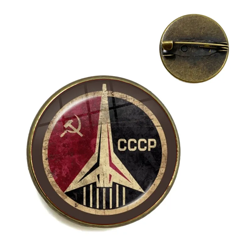 Советский СССР Сталин Ленин Броши классическая красная звезда Молот серп