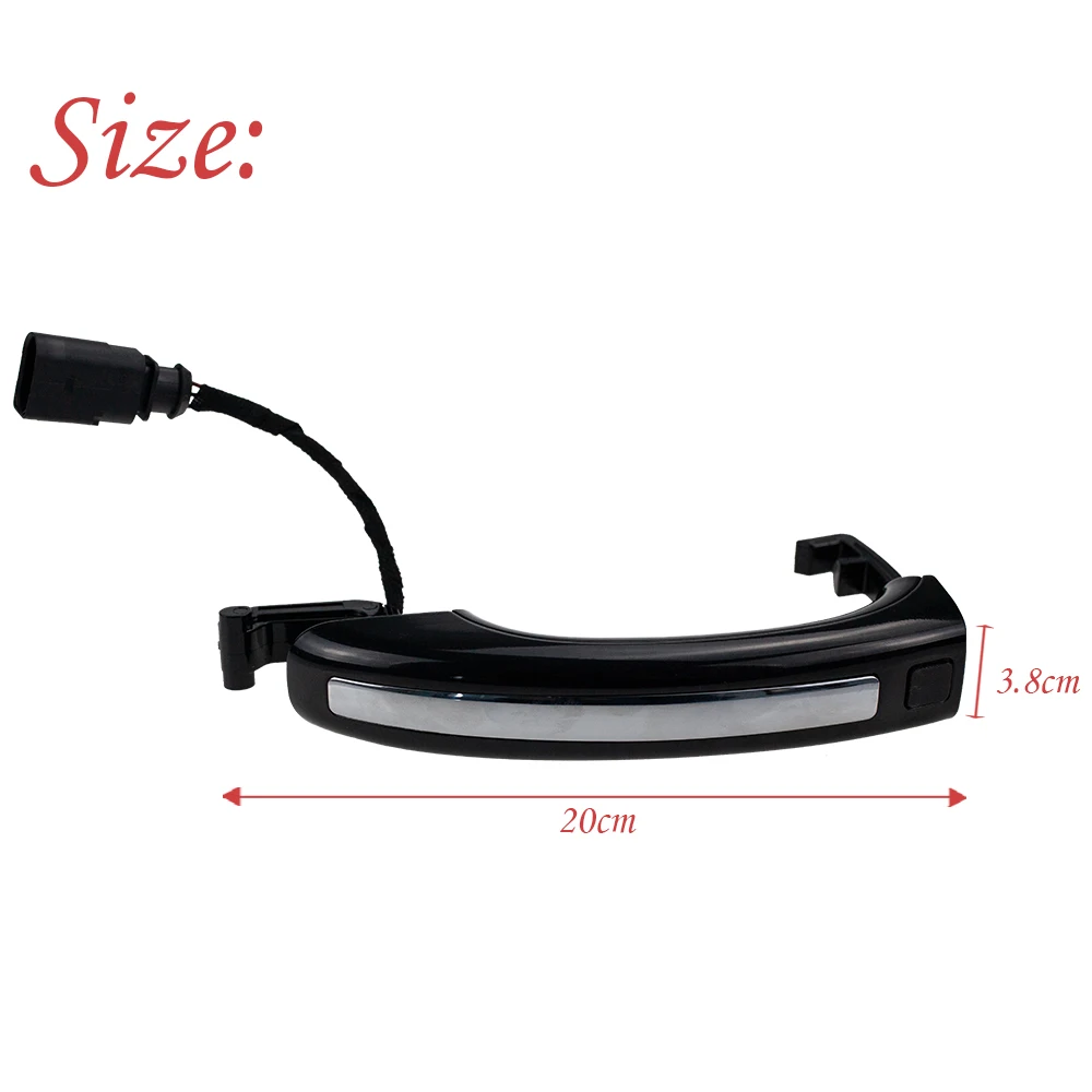 Наружная дверная ручка с умным датчиком 4L0837205A черная краска-распылитель для Audi Q7