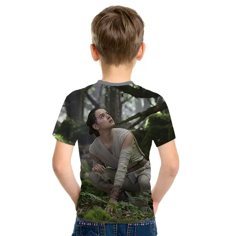 Звездные войны 3D imprimir bien de los hombres/las nias Топы Camiseta de manga corta Caballero Jedi imprimir nios camiseta de moda