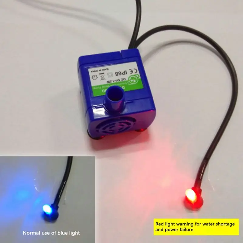 Водяной насос светодиодный светильник для питомца кота фонтан воды двигатель