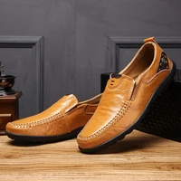 yrzl leather shoes men loafers shoes leather slip on moccasins man casual shoes luxury leisure men shoes
