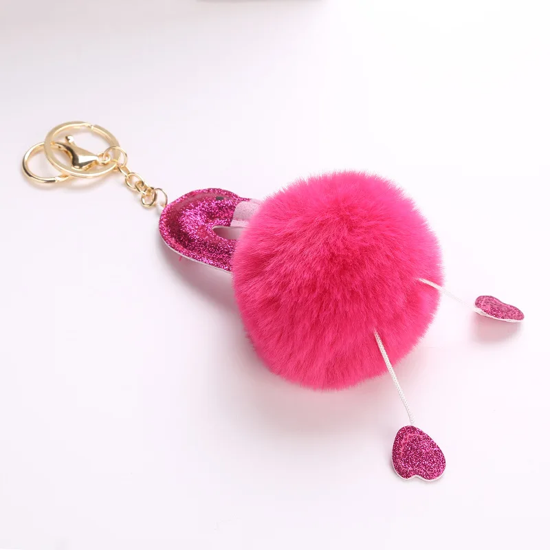 Аниме Фламинго с помпоном плюшевая игрушка брелоком фламинго брелок подвеска