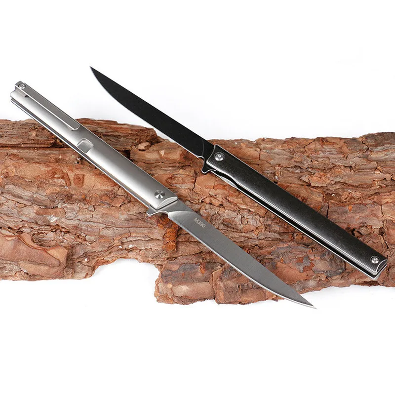 

Dobeli M390 Powder Steel Folding Knife High Quality Outdoor Camping Survival Portable Pocket Knife With Cowhide Leather Case