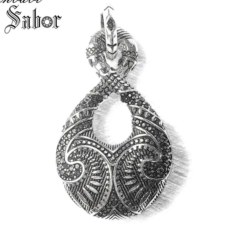 Кулон для женщин и мужчин в этническом стиле тату знака бесконечности цепочка