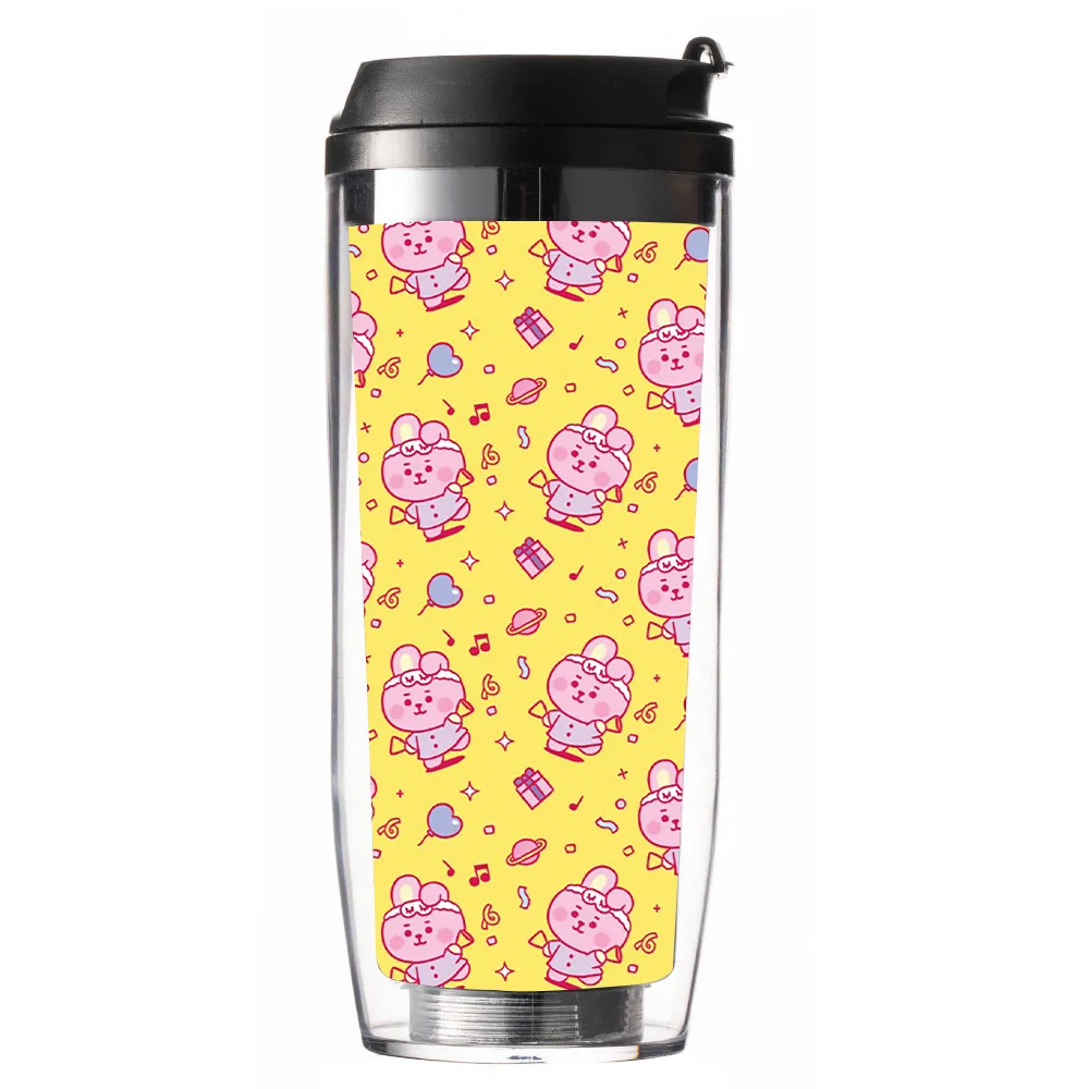 Kpop Bangtan Boys фотография печатная Женская 12oz Kawaii Двойная Стенка изолированные