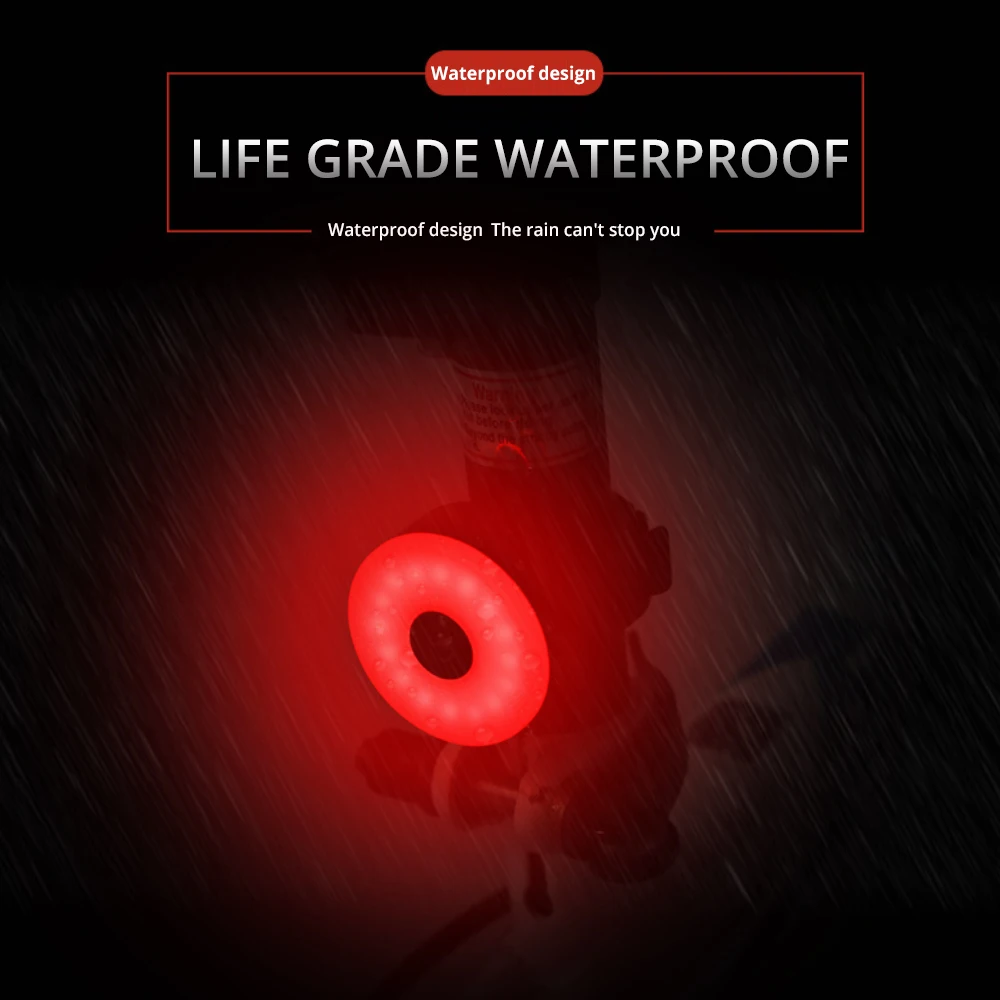 Задний фонарь для велосипеда перезаряжаемая Водонепроницаемая мигающая