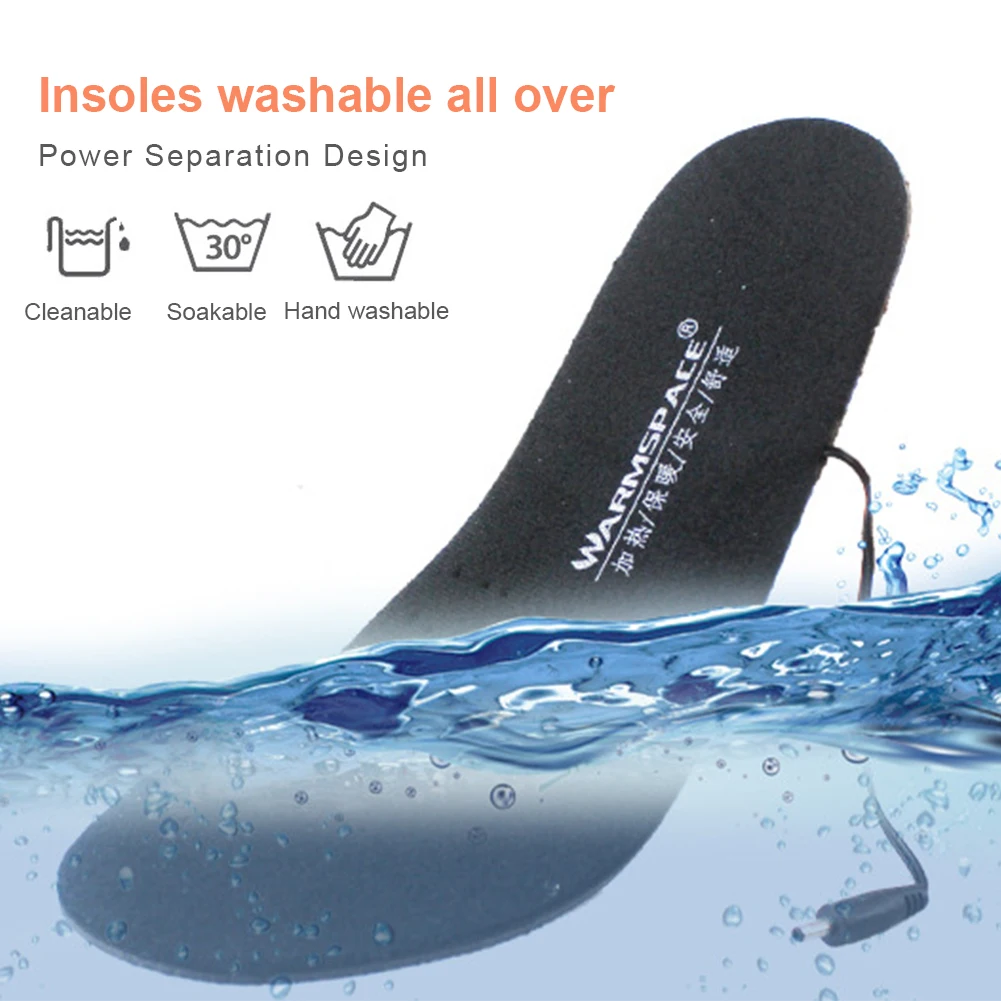 1 пара ходьба зимняя обувь защитная вставка Теплый Туризм мягкий кемпинг USB