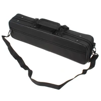 black portable lightweight flute cloth box with shoulder strap durable and long lasting for woodwind instruments