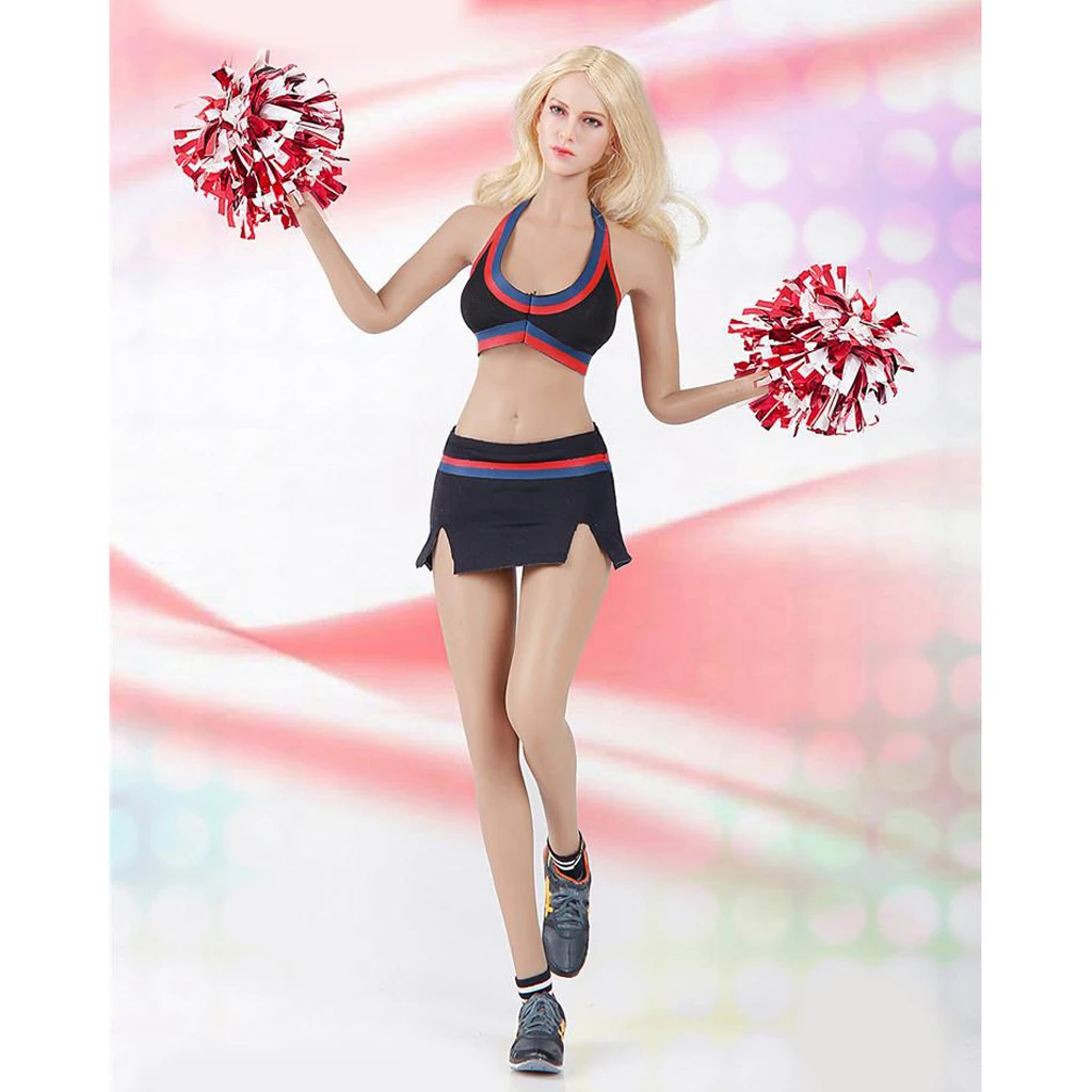 1/6 весы Униформа Чирлидера топ-Бюстгальтер Трусы Носки Обувь Одежда для