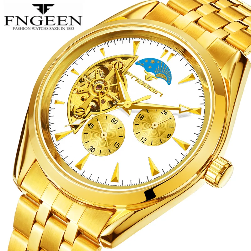 Мужские Водонепроницаемые механические часы с турбийоном из нержавеющей