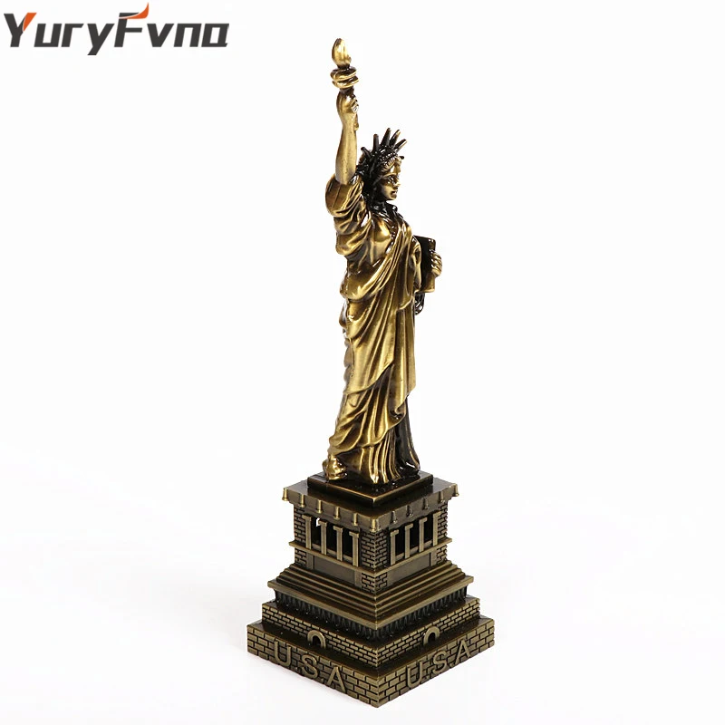 YuryFvna винтажная Металлическая Статуя Модель свободы копия Бронзовая статуэтка
