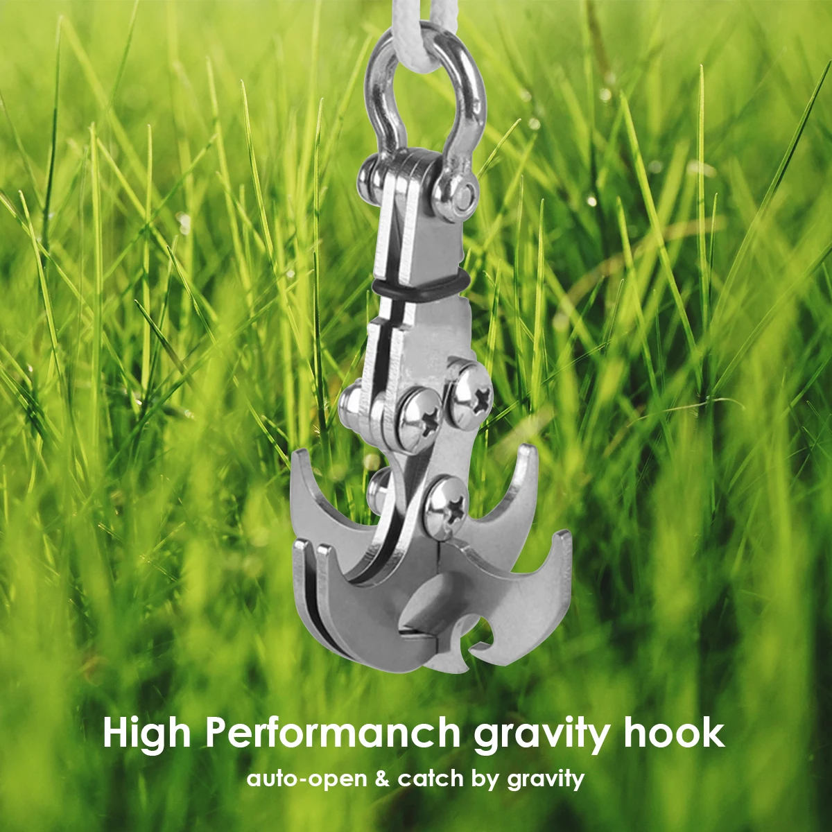 Складной гравитационный карабин из нержавеющей стали для альпинизма и выживания