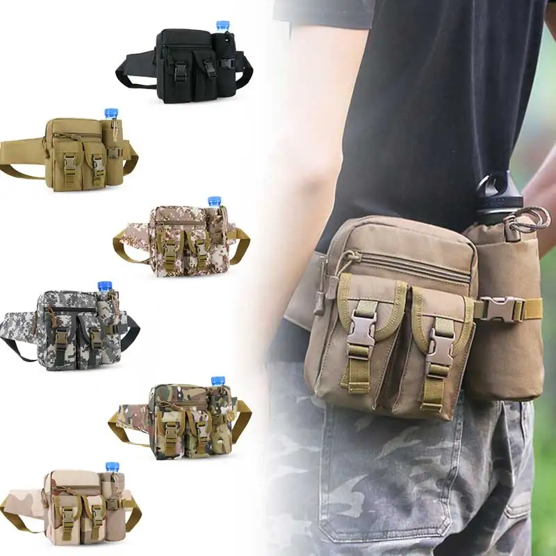 

2021 Quality Men Outdoor Military Tactical Waist Backpack Waterproof Nylon Unisex Camping Hiking Pouch Kettle Bag Waist Package