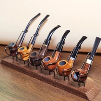 new product chicken wing wood six digit pipe rack high end rack seat solid wood creative pipe accessories