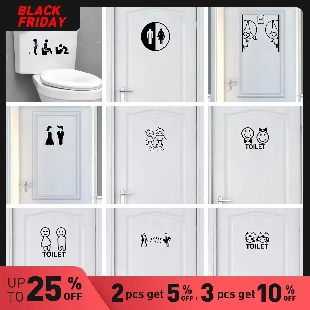 Настенная Наклейка унитаза на заказ съемная для комнат toliet домашний декор сделай