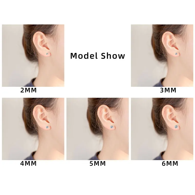 Золотые и серебряные хрустальные пирсинг круглые маленькие серьги-гвоздики для