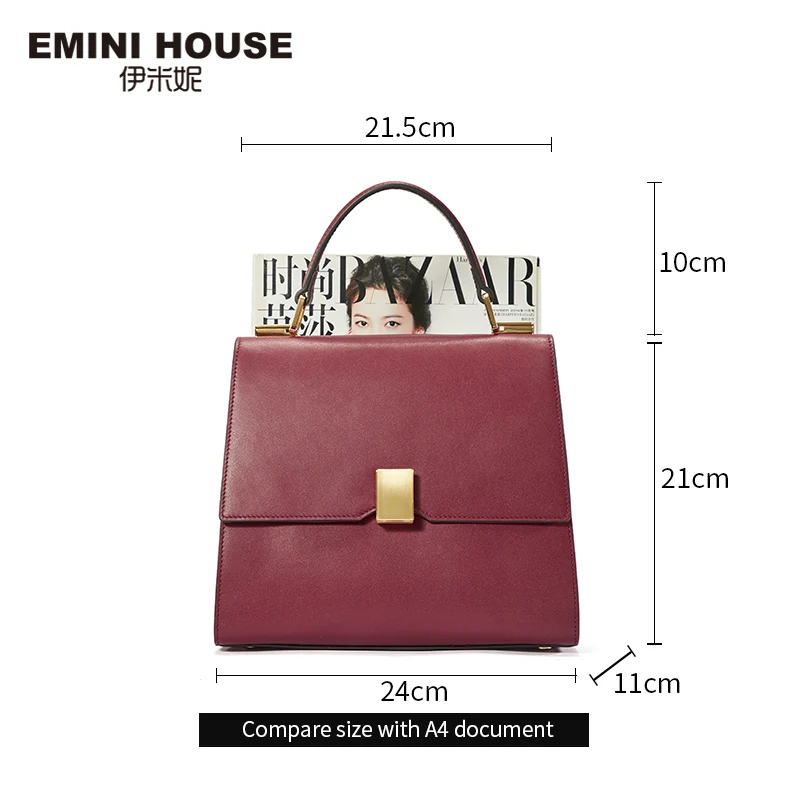 EMINI HOUSE классическая сумка с замком роскошные сумки женские сумки дизайнерские сумки через плечо из спилка для женщин сумка на плечо