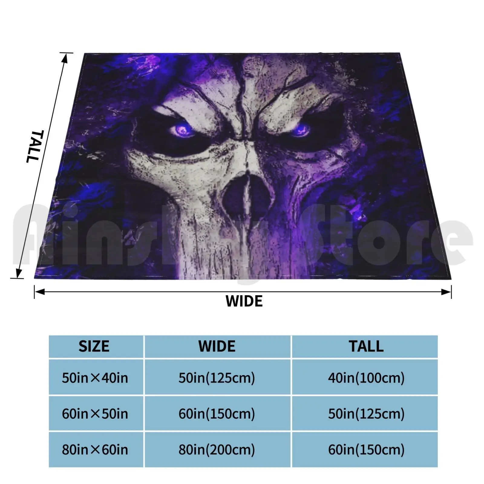 Откидное одеяло для дивана кровати путешествий темных поклонников 2 Darksiders2