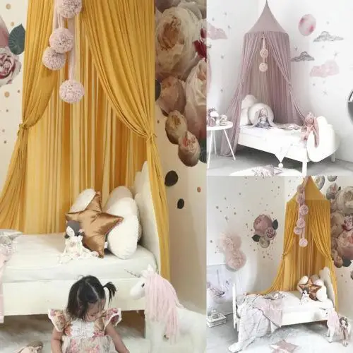 Навес шифоновый для кровати двойная сетка защиты от насекомых Королевский