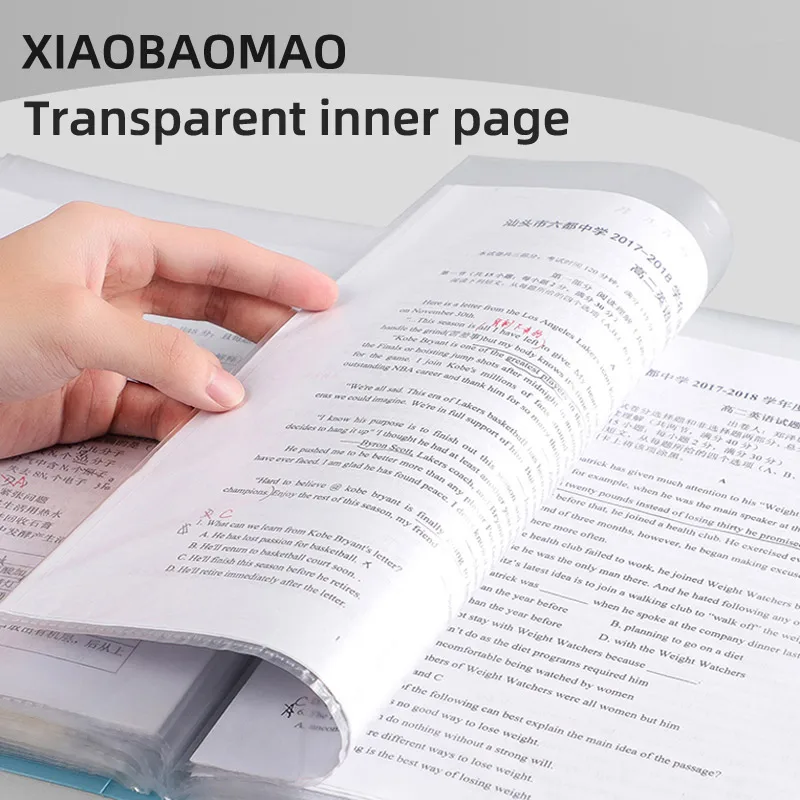 

A4 Morandi file bag 10/20/30/40 pages Data book Large capacity file folder portfolio Office stationery