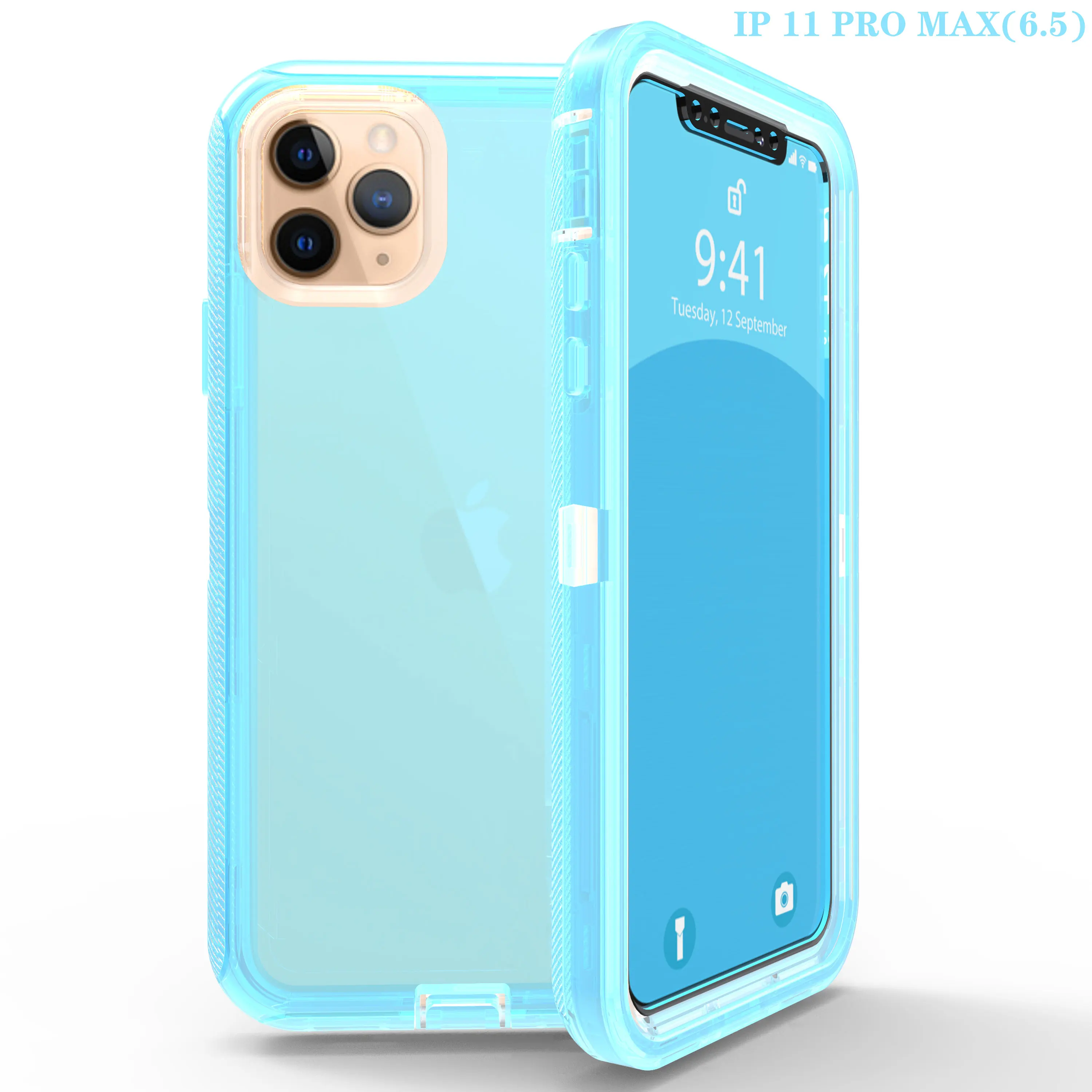 360 Degree All Inclusive Anti Drop Case for iPhone 11 Pro Max Transparent Robot TPU PC Cover X XR XS 7 8 6S Plus | Мобильные
