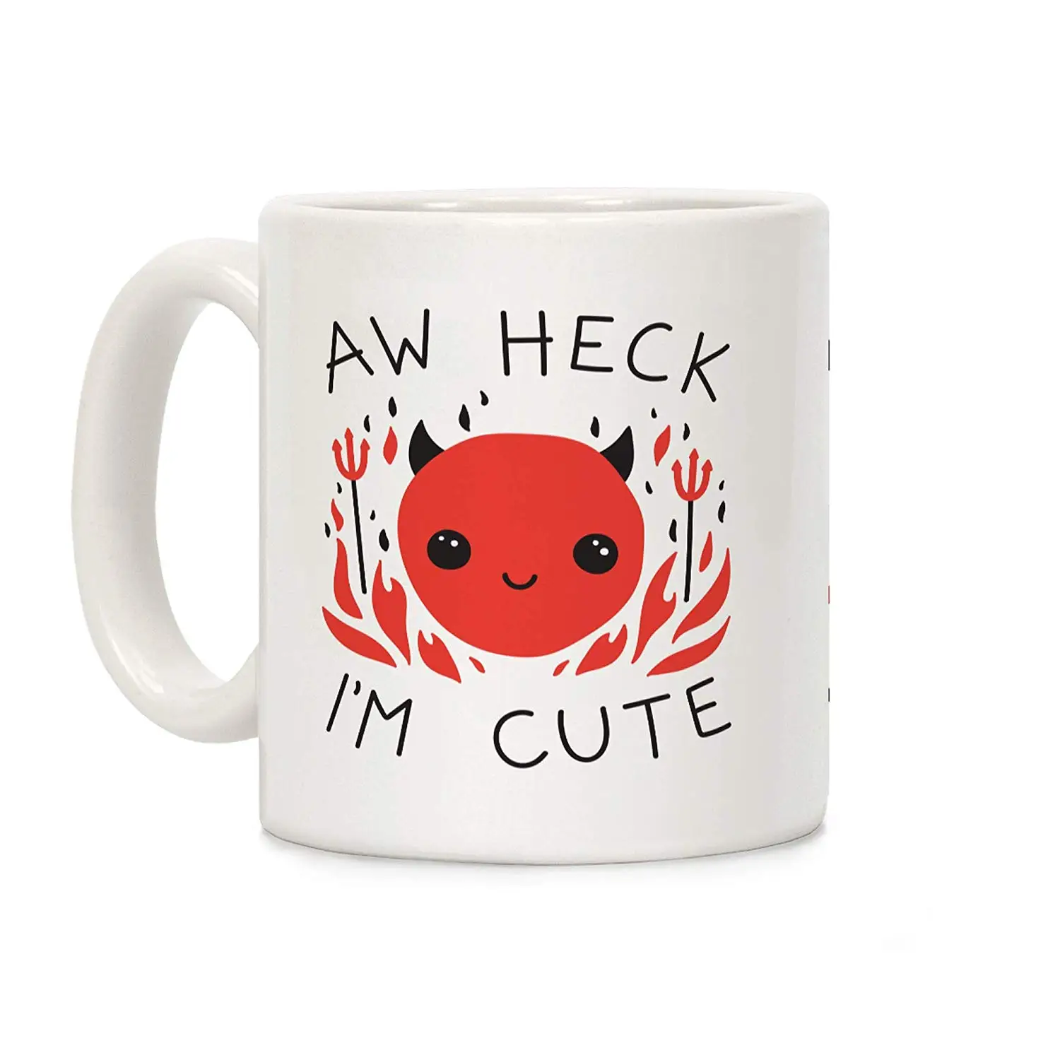 Aw Heck I'm Cute Devil White 11 унций керамическая кофейная кружка|Кружки| |