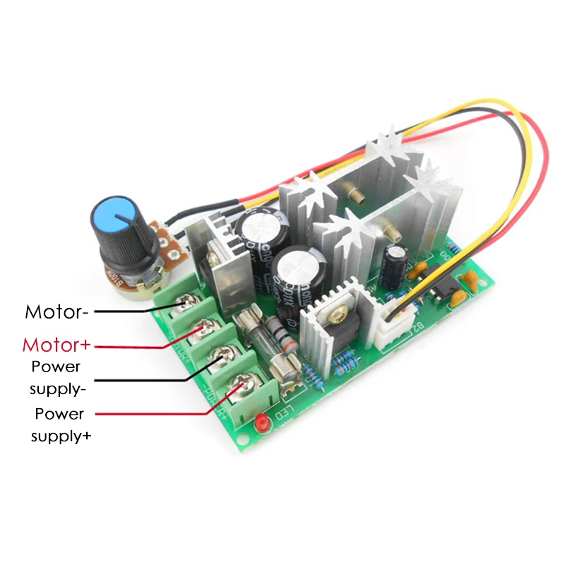 Регулятор Двигателя постоянного тока 20A 12V24V36V48V модуль привода высокой мощности