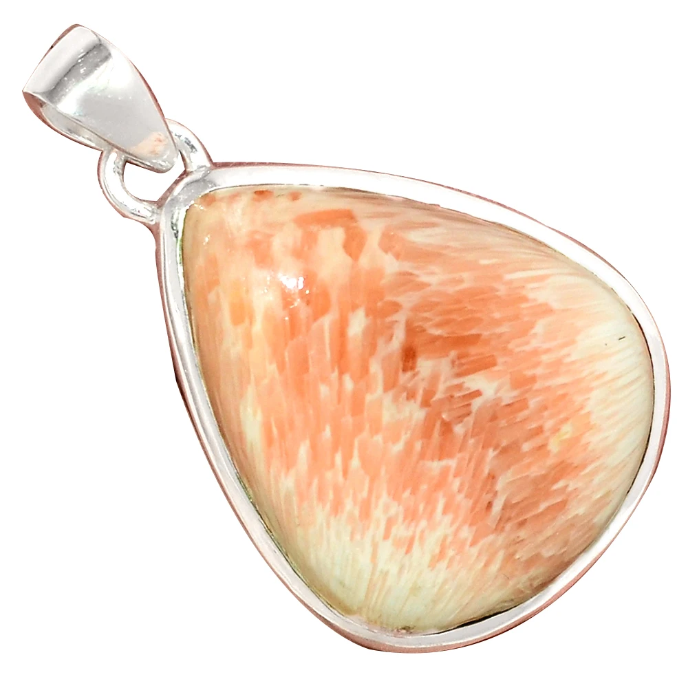 Женская подвеска склецит из серебра 925 пробы ювелирное изделие ручной