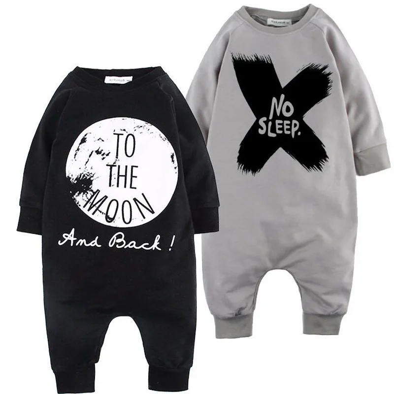 

new 2019 Newborn baby boy girl clothes cotton letter style tattoo fashion printing Toddler baby Romper