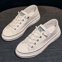 genuine leather women little white shoes summer flat sneakers ladies vulcanized shoes 2 kinds of wear casual sneakers aa 10