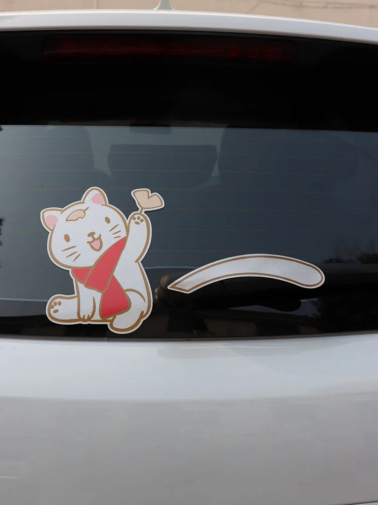 

ZTTZDY Coolest Pets Play Cat Car Rear Window Sticker Decoration YJ3-0039