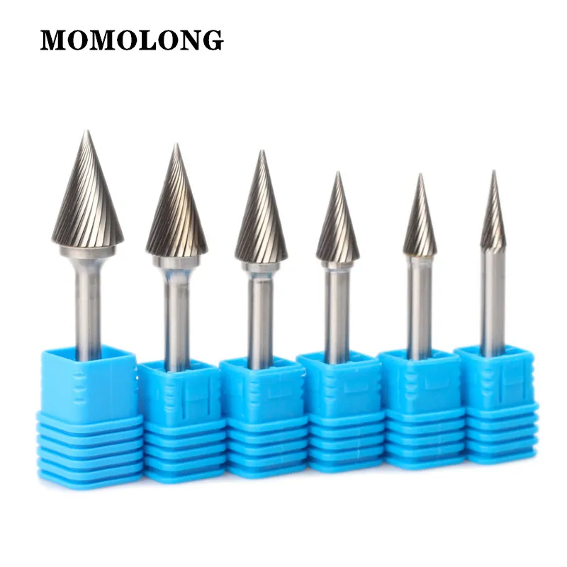 M Type Head Tungsten Carbide Rotary File Tool Drill Milling Carving Bits Point Burr Die Grinder Abrasive Tools