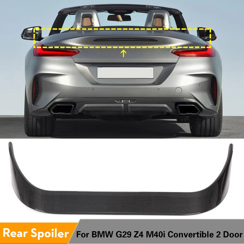 

Rear Trunk Spoiler for BMW Z4 G29 Convertible 2 Door 2019 - 2021 Carbon Fiber Rear Trunk Spoiler Boot Lip Wing Lid
