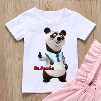 new summer style boys t shirt funny panda eating bamboo drinking milk tea graphic girls t shirt harajuku camisetas tops
