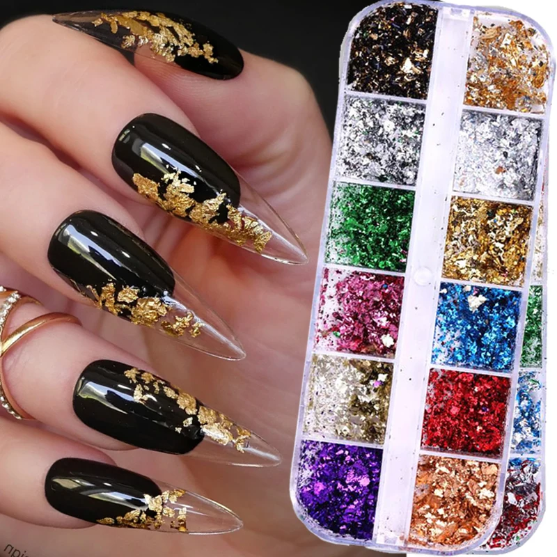 Блестящие золотые бриллианты Необычные алюминиевые серебряные осенние