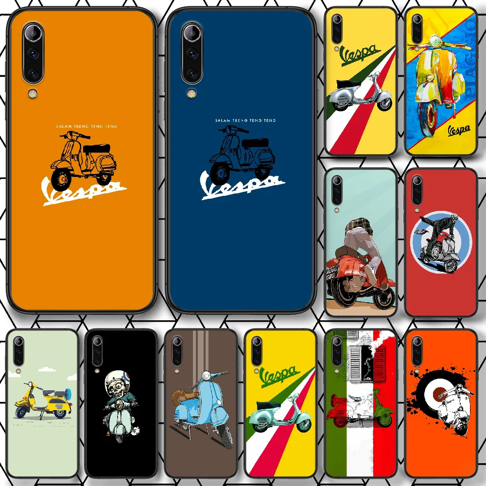 Чехол Vespa для телефона скутера Xiaomi Mi Note 10 A3 9 MAX 3 A2 8 Lite Pro Ультрачерный чехол