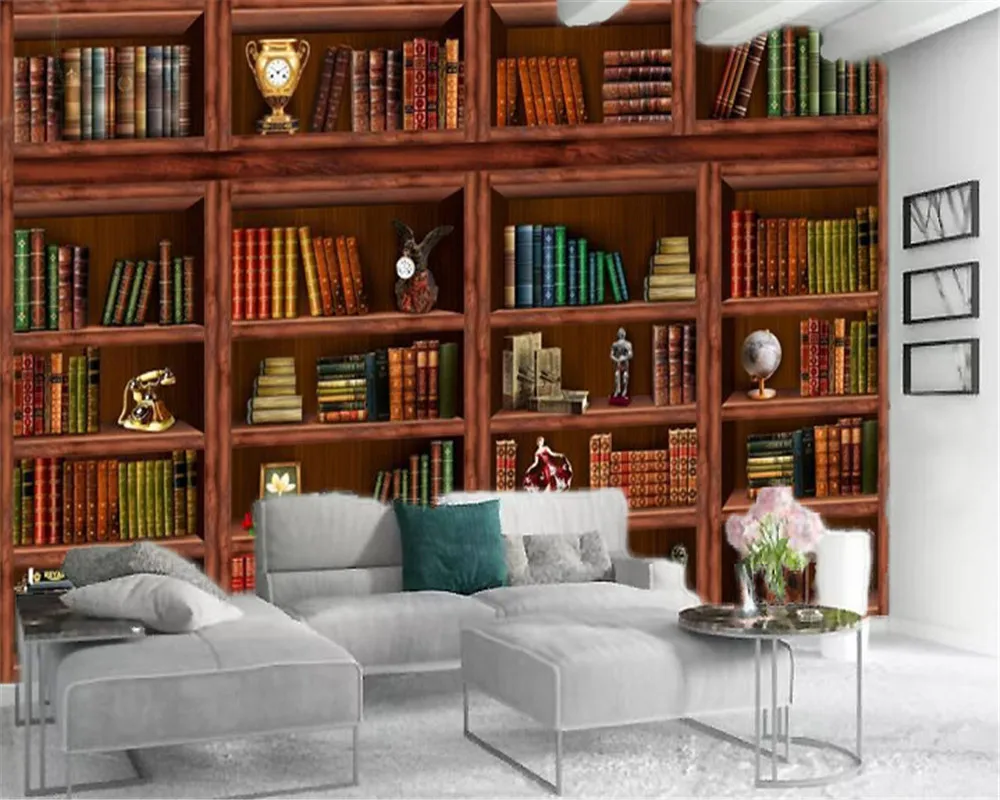 Оптовая продажа фотообои высокого качества атмосферные деревянные книжные