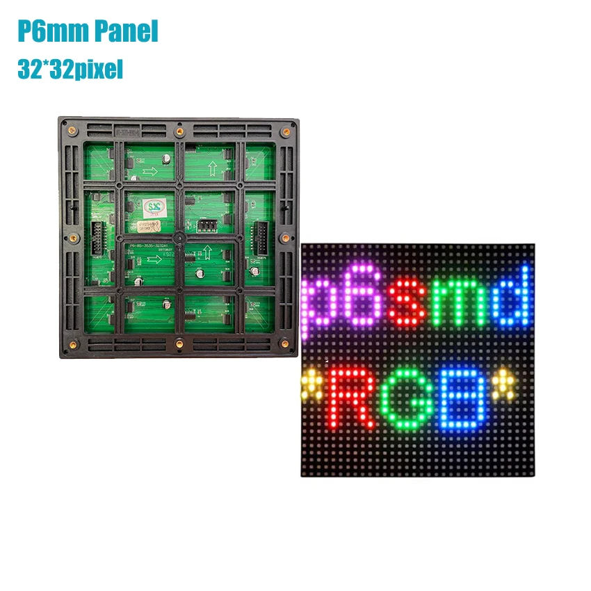 HD экран P6 SMD наружный полноцветный 6 мм светодиодный пиксель 32*32 модуль 192*192 RGB