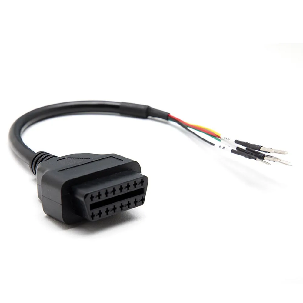 OBD Female 16 Pin K Can Adapter Cable OBD2 Engine Fault Detector Connector Line Fits Turck Car Motorcycle K+Can Hight Quality - купить по